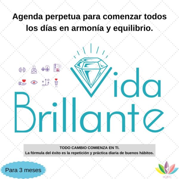 Agenda Perpetua Vida Brillante - Para Mejora De Hábitos (3meses)